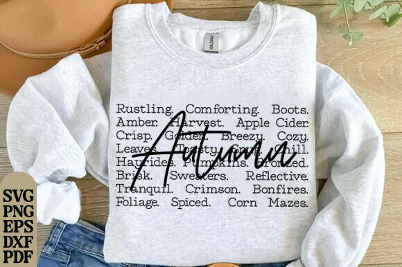 Autumn Words Png Svg Cozy Sweaters