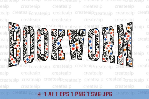 Bookworm SVG, Varsity Bookish Book PNG
