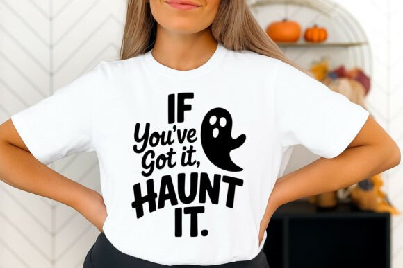 Funny Halloween Quote Ghost Silhouette