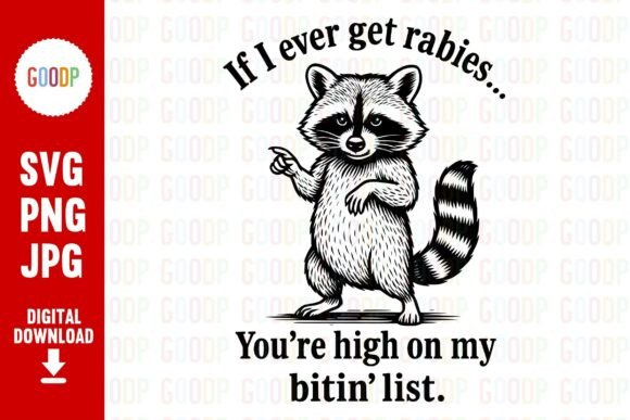 Funny Rabid Raccoon SVG