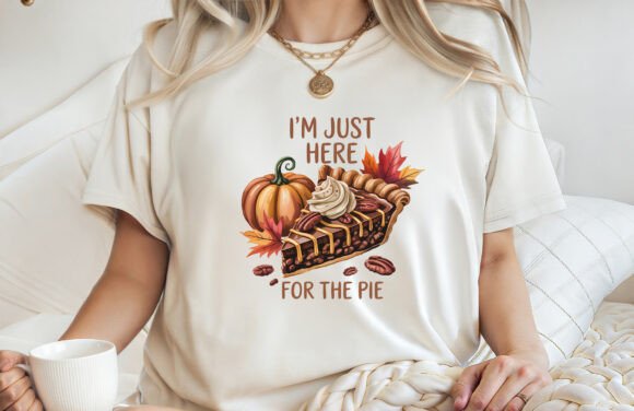 I m Just Here for the Pie Fall Tee PNG
