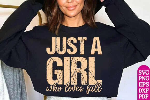 Just a Girl Who Loves Fall Png, SVG