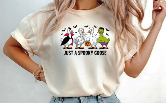 Just a Spooky Goose Halloween Shirt SVG